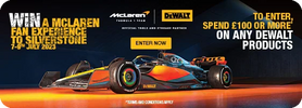 Win a McLaren Fan Experience at Silverstone with DeWALT