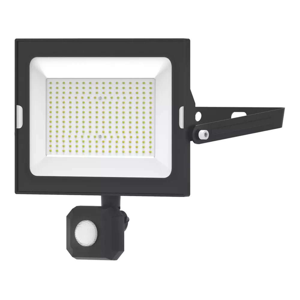4LITE ADVANTAGE OUTDOOR LED FLOODLIGHT WITH PIR SENSOR BLACK 10W 850LM - MonkeyTools