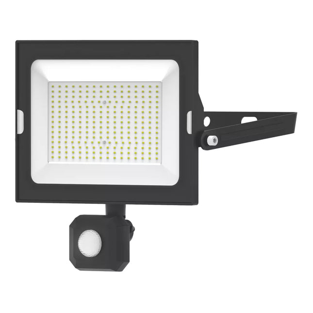 4LITE ADVANTAGE OUTDOOR LED FLOODLIGHT WITH PIR SENSOR BLACK 10W 850LM - MonkeyTools