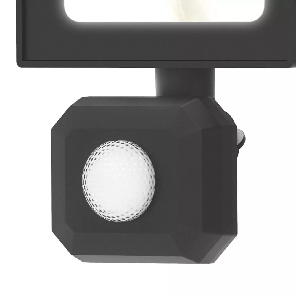 4LITE ADVANTAGE OUTDOOR LED FLOODLIGHT WITH PIR SENSOR BLACK 10W 850LM - MonkeyTools