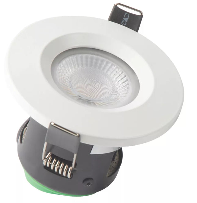 4LITE FIXED FIRE RATED LED CCT DOWNLIGHT MATT WHITE 7W 601 - 800LM - MonkeyTools