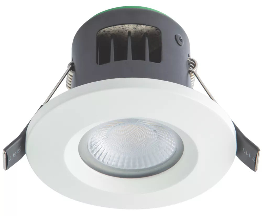 4LITE FIXED FIRE RATED LED CCT DOWNLIGHT MATT WHITE 7W 720LM 6 PACK - MonkeyTools