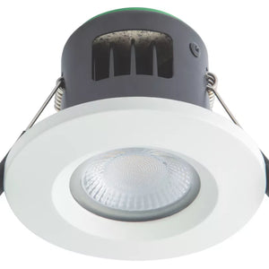 4LITE FIXED FIRE RATED LED CCT DOWNLIGHT MATT WHITE 7W 720LM 6 PACK - MonkeyTools