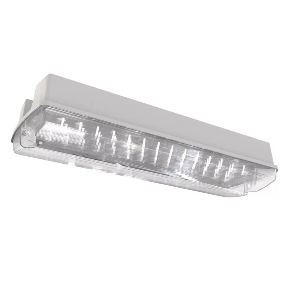 4LITE INDOOR & OUTDOOR MAINTAINED OR NON-MAINTAINED EMERGENCY RECTANGULAR LED BULKHEAD WHITE 3.5W 167LM - MonkeyTools