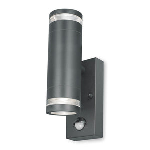 4LITE MARINUS OUTDOOR IP44 UP/DOWN WALL LIGHT WITH PIR SENSOR ANTHRACITE - MonkeyTools