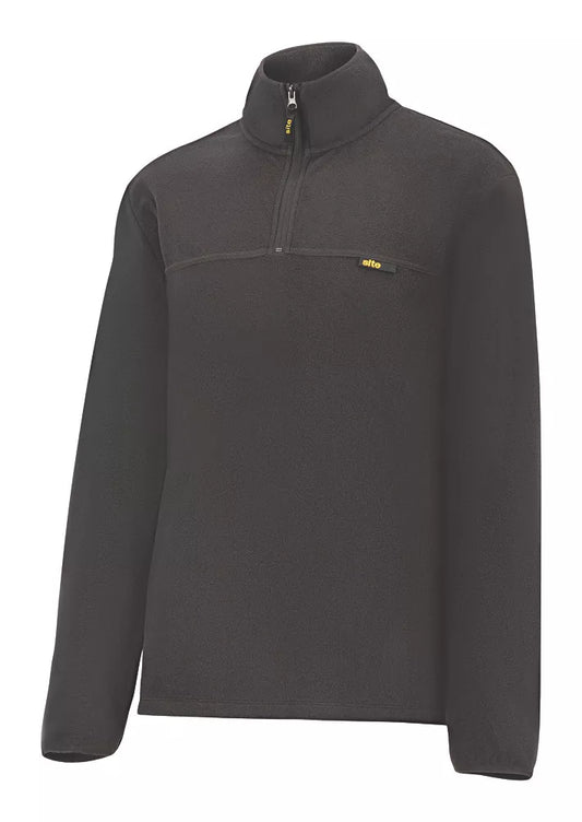 SITE BLOCKLEY 1/4 ZIP FLEECE BLACK LARGE 46" CHEST - MonkeyTools