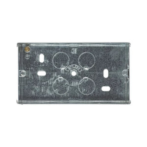 APPLEBY 2-GANG GALVANISED STEEL BACK BOX 47MM - MonkeyTools