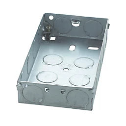 APPLEBY 2-GANG GALVANISED STEEL KNOCKOUT BOX 25MM - MonkeyTools