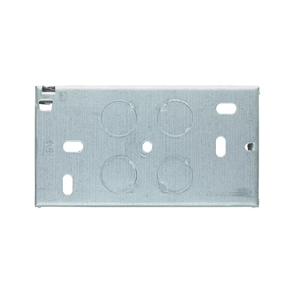 APPLEBY 2-GANG GALVANISED STEEL KNOCKOUT BOX 25MM - MonkeyTools