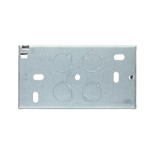 APPLEBY 2-GANG GALVANISED STEEL KNOCKOUT BOX 25MM - MonkeyTools