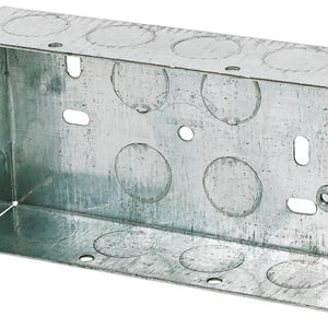 APPLEBY 2-GANG GALVANISED STEEL KNOCKOUT BOX 35MM - MonkeyTools
