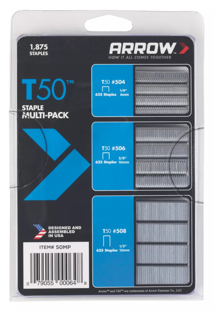 ARROW T50 STAPLES GALVANISED 1875 PCS - MonkeyTools