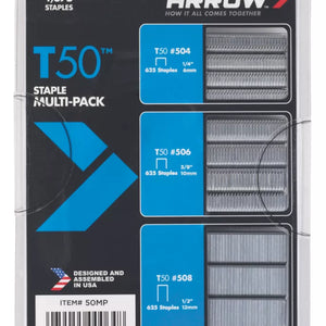 ARROW T50 STAPLES GALVANISED 1875 PCS - MonkeyTools