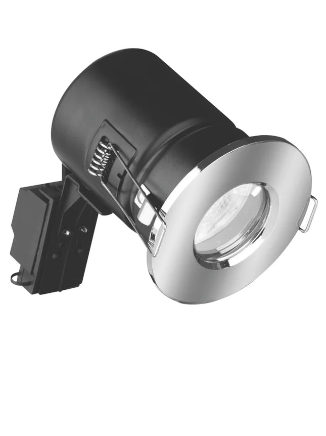 AURORA EFD FIXED FIRE RATED LED DOWNLIGHT POLISHED CHROME 5W 520LM - MonkeyTools