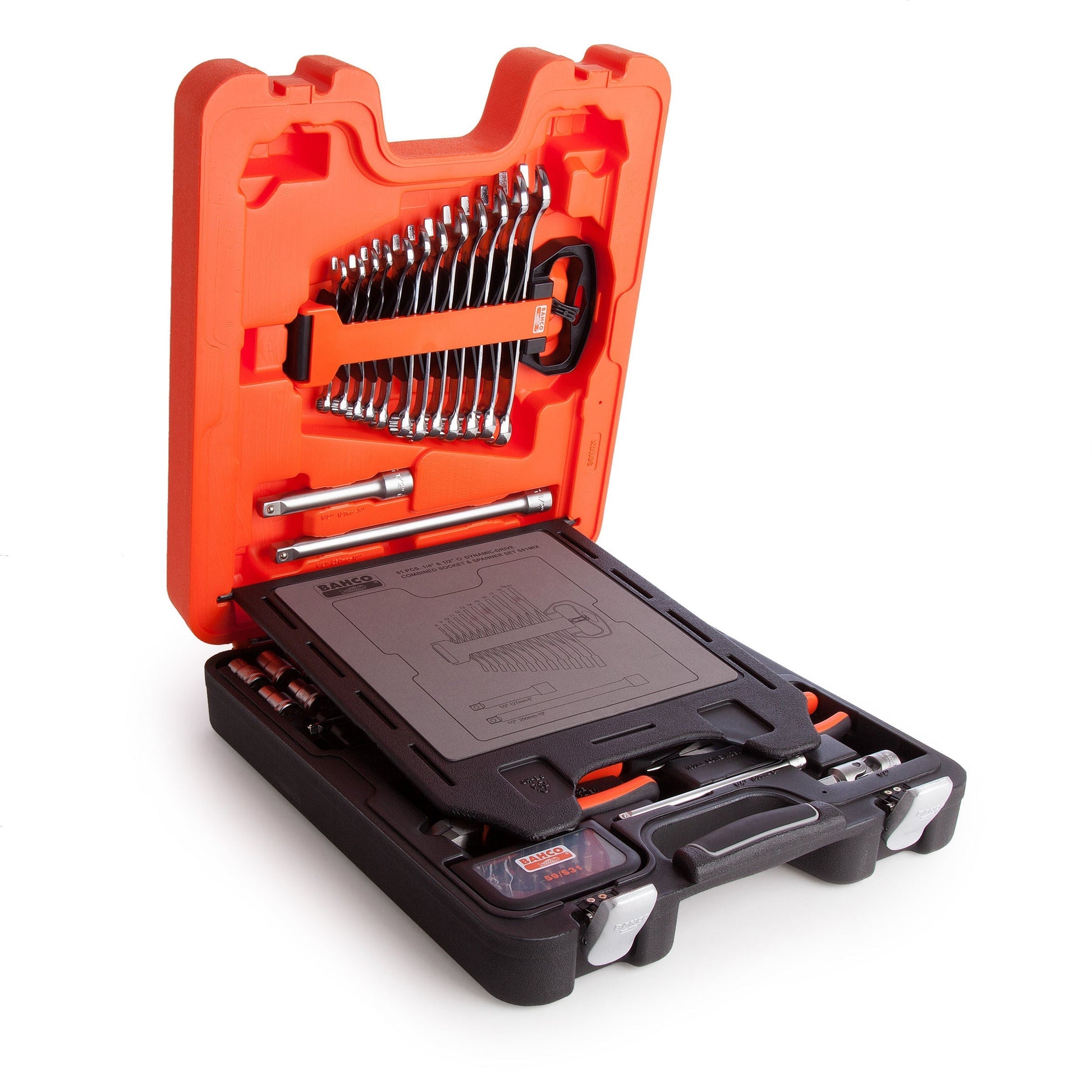 Bahco 1/4" & 1/2" Drive Socket Spanner and Pliers Set 81 Piece S81MIX - SPL - MonkeyTools
