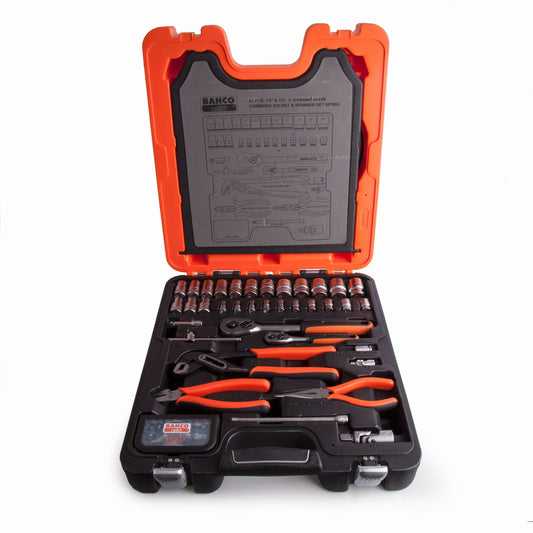 Bahco 1/4" & 1/2" Drive Socket Spanner and Pliers Set 81 Piece S81MIX - SPL - MonkeyTools