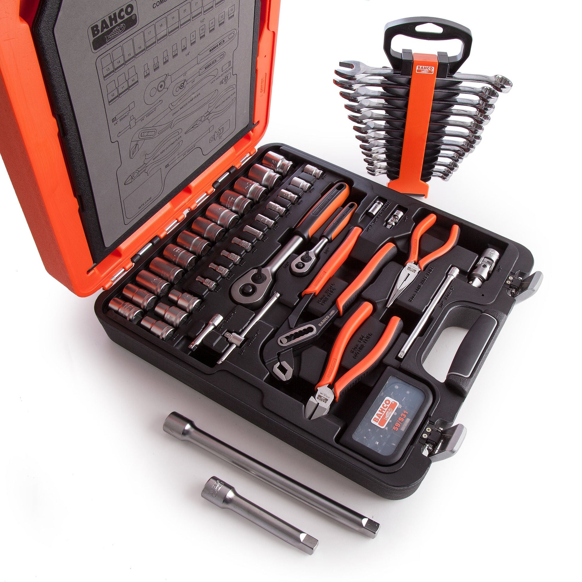 Bahco 1/4" & 1/2" Drive Socket Spanner and Pliers Set 81 Piece S81MIX - SPL - MonkeyTools