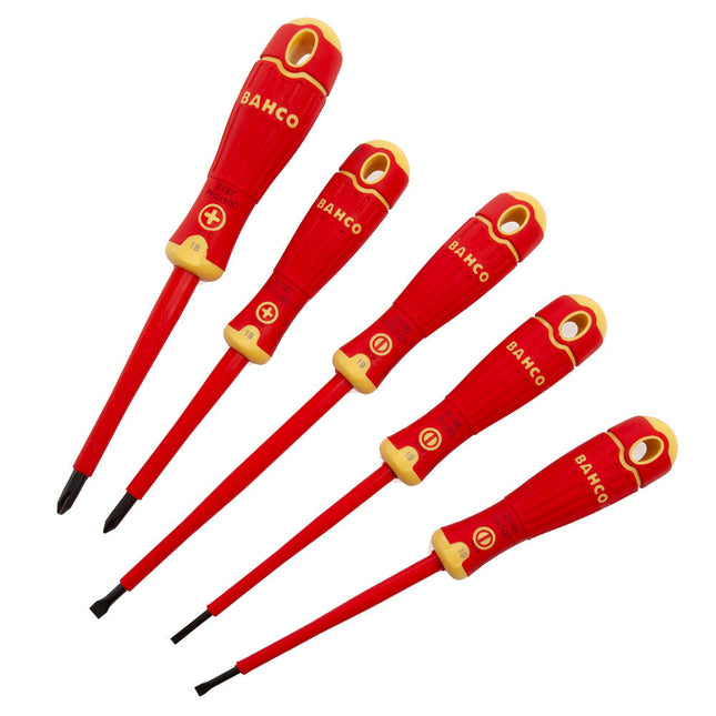 Bahco B220.005 VDE Insulated Screwdriver 5 Piece Set Slotted/Phillips 1000V - MonkeyTools