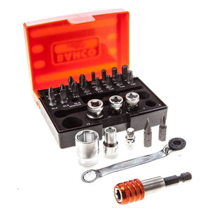 Bahco 2058/S26 26 Piece 1/4″ Drive Ratchet Mini Socket & Screwdriver Bit Set - MonkeyTools
