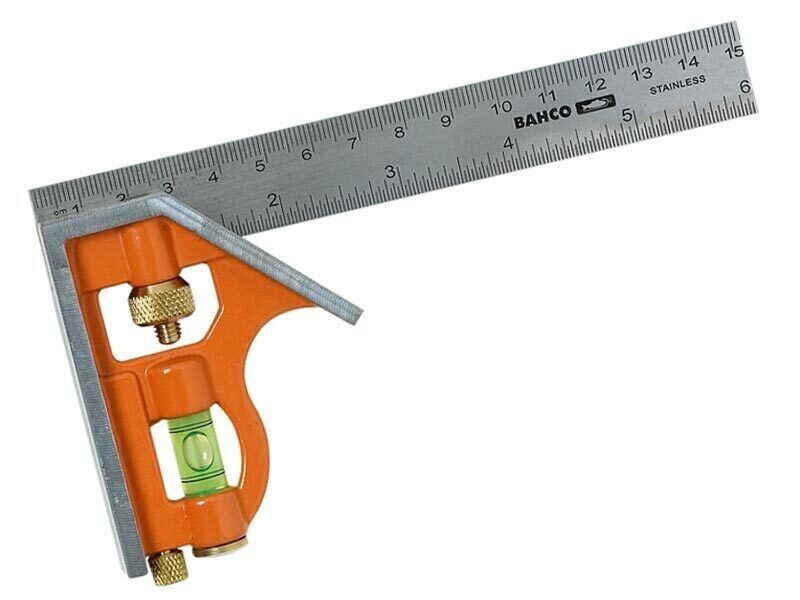 Bahco CSPACK Combination Square 3 Pack 150mm 300mm 400mm Steel Rule Ruler - MonkeyTools