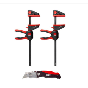 Bessey EZ360-60 One Handed Clamp & DBKPH-EU Folding Utility Knife Set EZ360SET-A - MonkeyTools