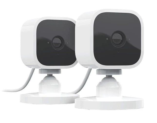 BLINK MINI MAINS-POWERED WHITE WIRELESS 1080P INDOOR SQUARE SMART CAMERA 2 PACK - MonkeyTools