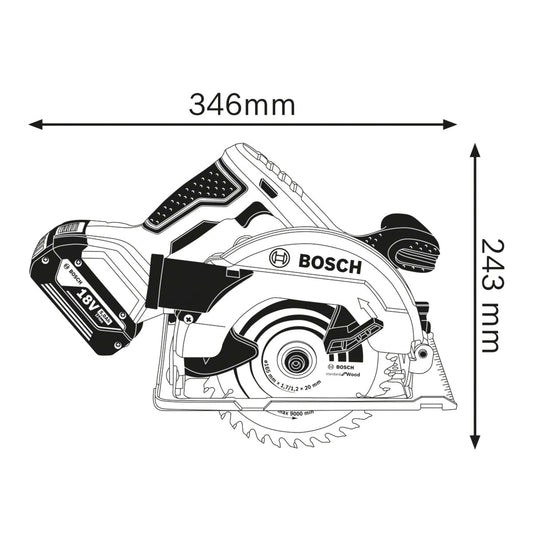 Bosch GKS 18V-57 Professional Circular Saw Body only 06016A2200 - MonkeyTools