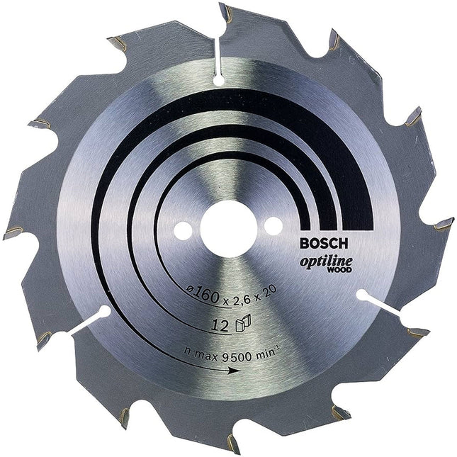 Bosch 160mm Wood Circular Saw Blade Optiline 12T 2608641173 - MonkeyTools