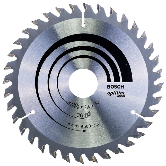Bosch 165mm 36T Wood Circular Saw Blade Optiline 2608640603 - MonkeyTools