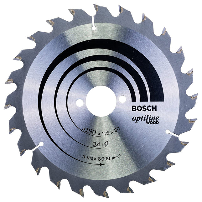 Bosch 190mm 24T Wood Circular Saw Blade Optiline 2608640615 - MonkeyTools