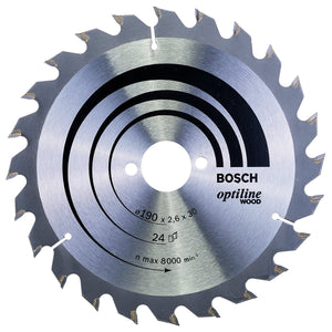 Bosch 190mm 24T Wood Circular Saw Blade Optiline 2608640615 - MonkeyTools
