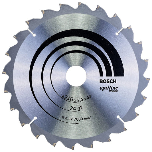 Bosch 216mm 24T Wood Circular Saw Blade Optiline 2608640431 - MonkeyTools