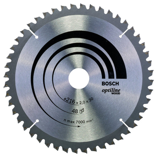 Bosch 216mm 48T Wood Circular Saw Blade Optiline 2608640641 - MonkeyTools