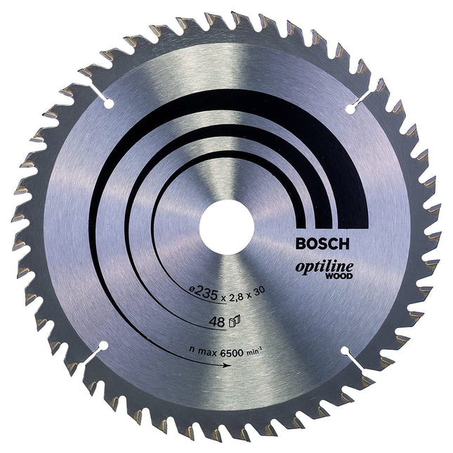 Bosch 235mm 48T Wood Circular Saw Blade Optiline 2608640727 - MonkeyTools