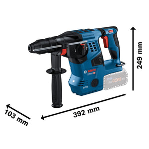 Bosch GBH 18V-28 CF Pro BITURBO SDS-Plus Rotary Hammer Body only 0611921001 - MonkeyTools