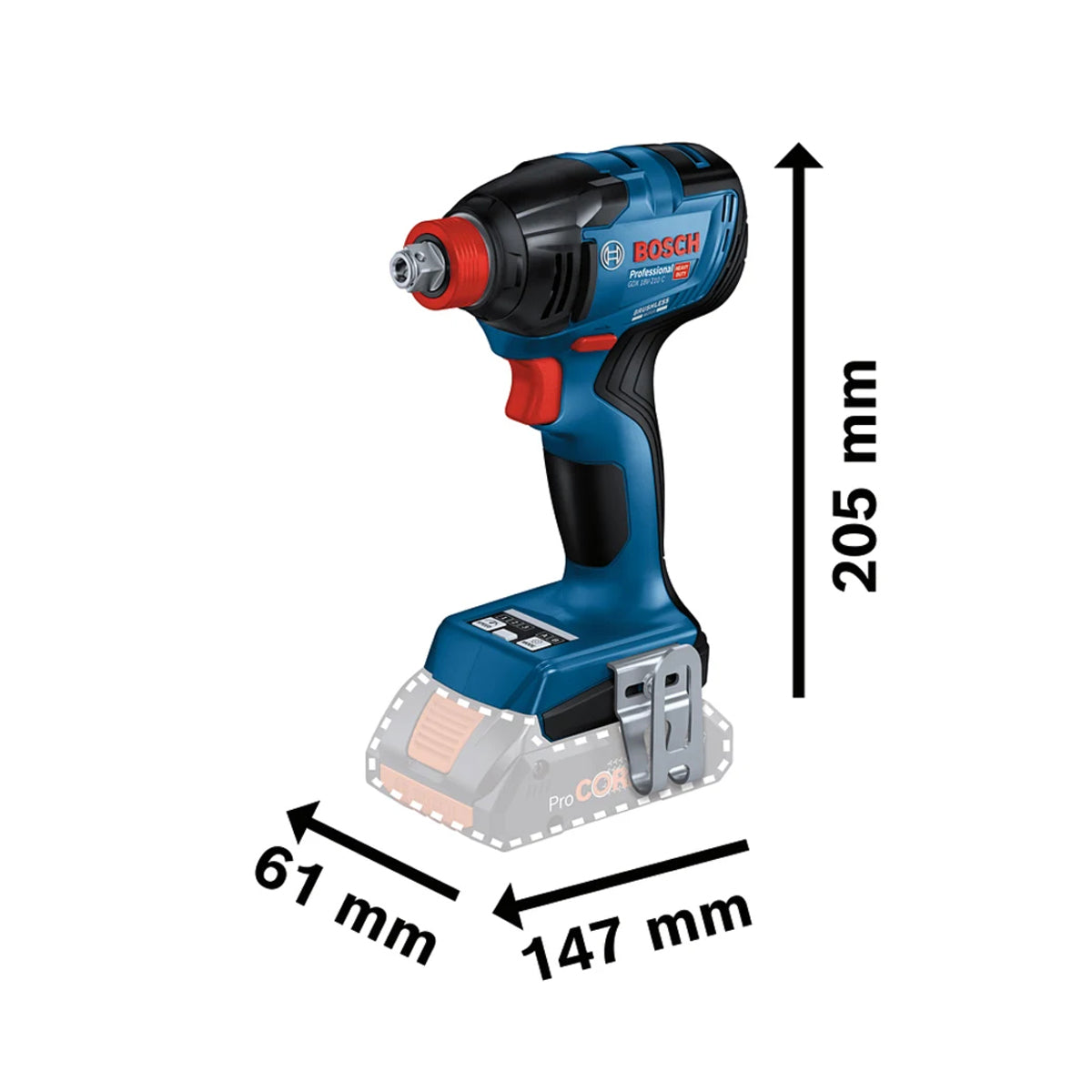 Bosch GDX 18V-210 C Professional Impact Driver/Wrench Body only 06019J0200 - MonkeyTools