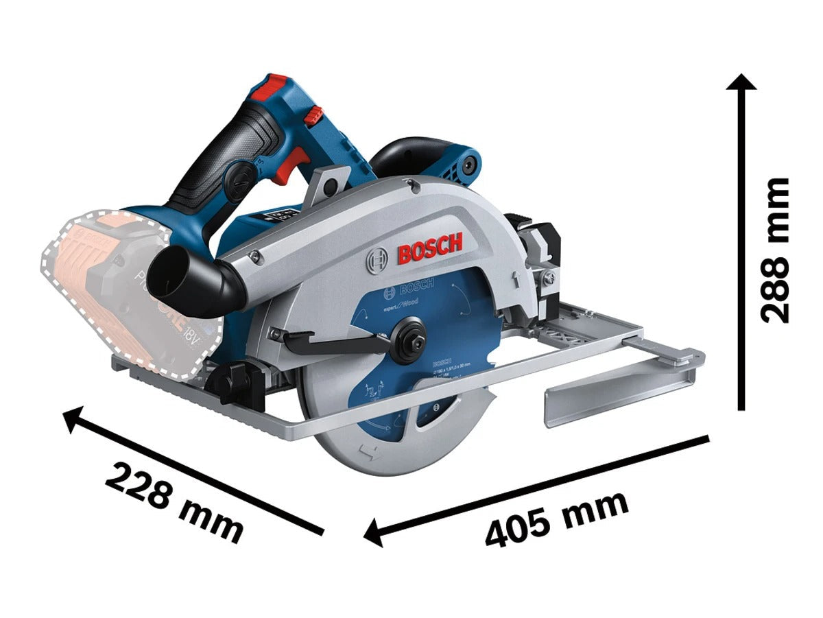 Bosch GKS 18V-68 GC Pro Circular Saw With 2 x 5.5Ah Batteries & Charger in Case 06016B5170 - MonkeyTools