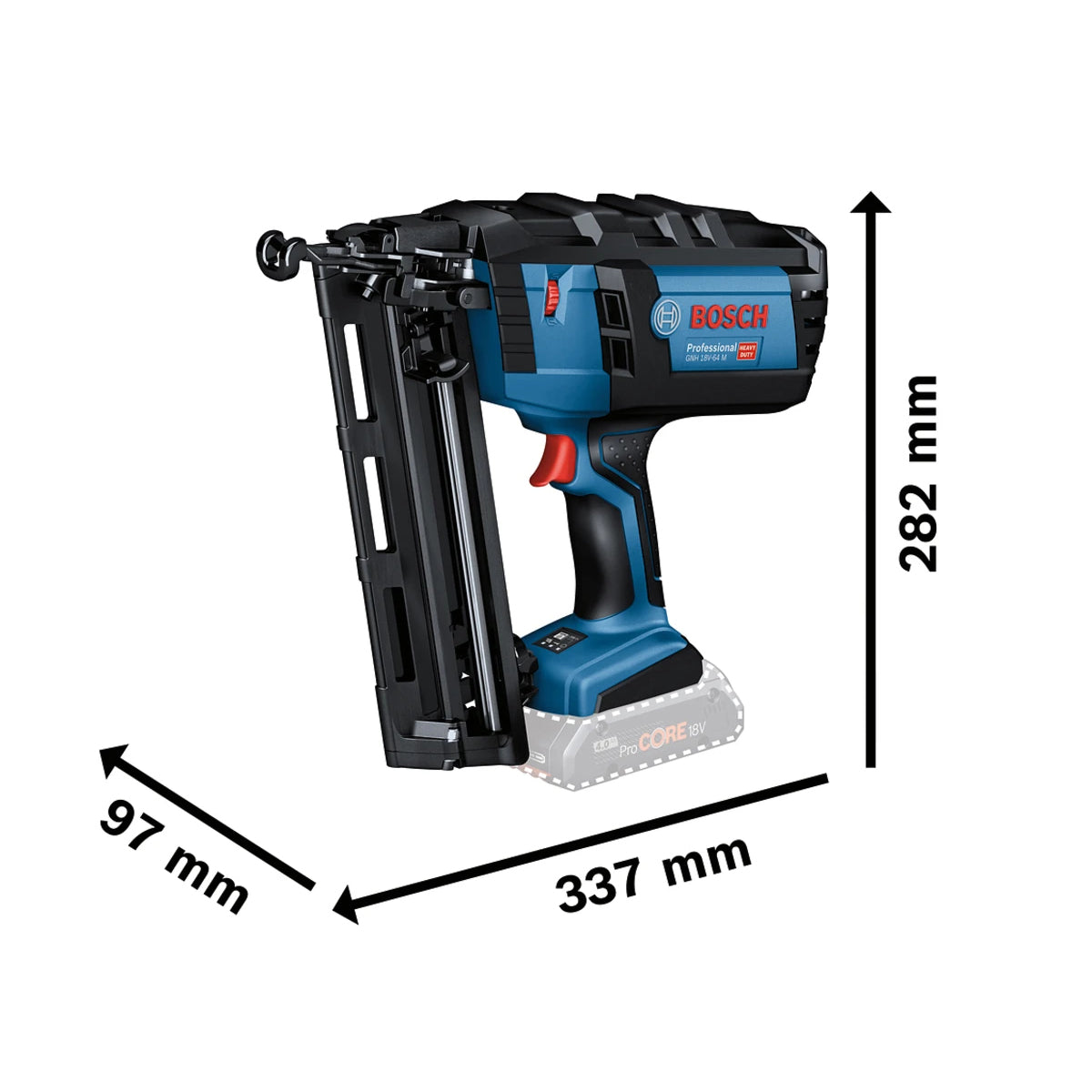 Bosch GNH 18V-64 M Professional Brad Nailer Body only 0601481000 - MonkeyTools