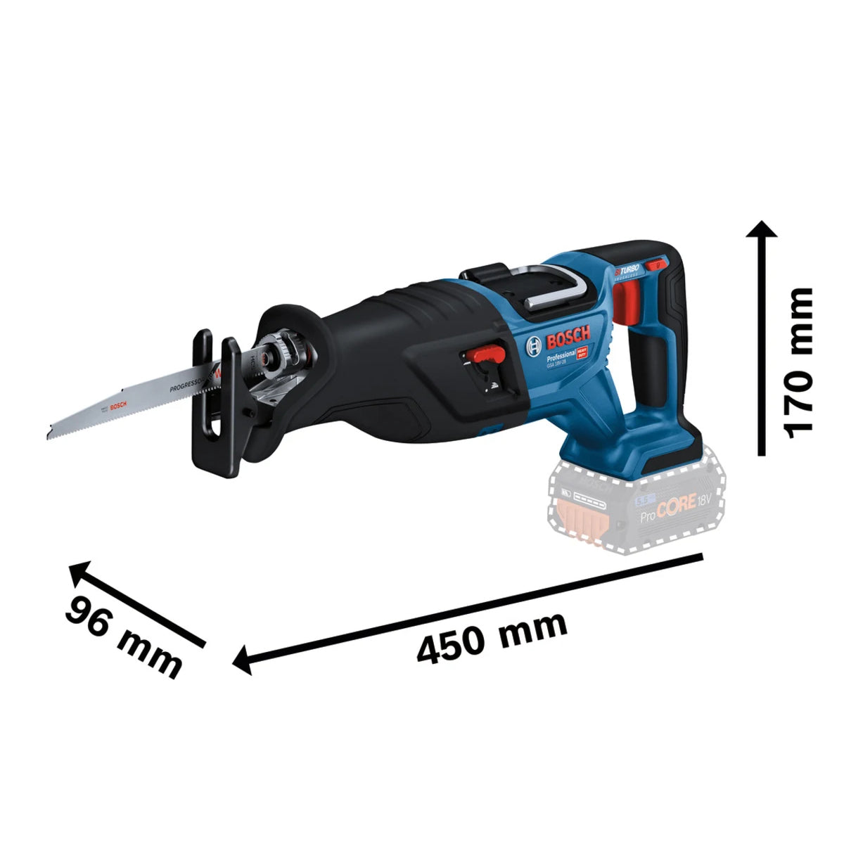 Bosch GSA 18V-28 Pro BITURBO Reciprocating Saw Body only 06016C0000 - MonkeyTools