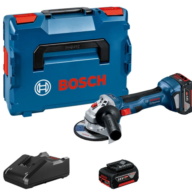Bosch GWS18V7115KIT 18V Brushless 115mm Angle Grinder with 2 x 4.0Ah Batteries & Charger in L-Boxx - MonkeyTools