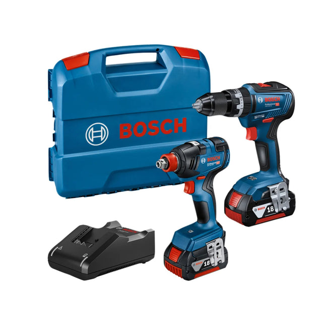 Bosch Professional Twin Pack 18V 2 x 4.0Ah Batteries & Charger in Case 06019J2271 - MonkeyTools