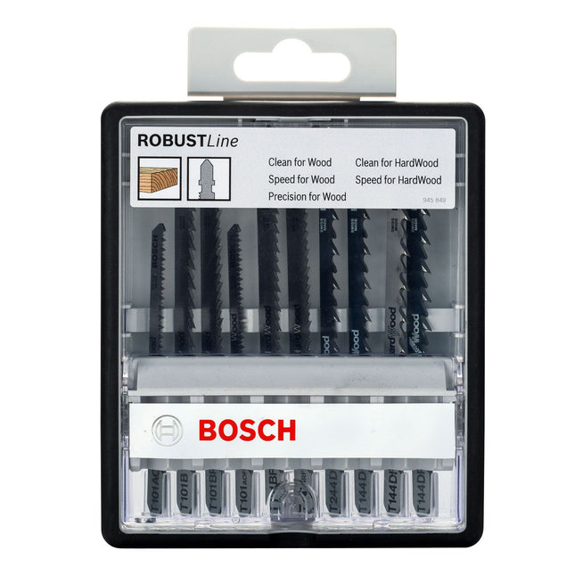 BOSCH 10 PIECE ROBUST LINE JIGSAW BLADE SET 2607010540 - MonkeyTools