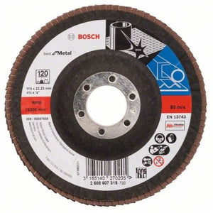 BOSCH 120 GRIT FLAP DISC X571 BEST FOR METAL GRINDING 115MM 2608607319 - MonkeyTools
