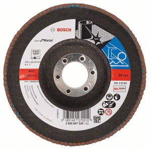 BOSCH 120 GRIT FLAP DISC X571 BEST FOR METAL GRINDING 125MM 2608607320 - MonkeyTools