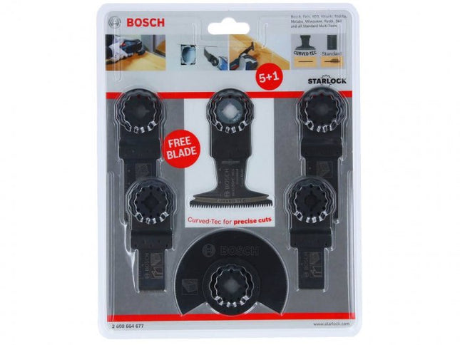 Bosch 2608664677 6pc Starlock Plus Wood Metal Multi Tool Saw Blade Set Pro DIY - MonkeyTools