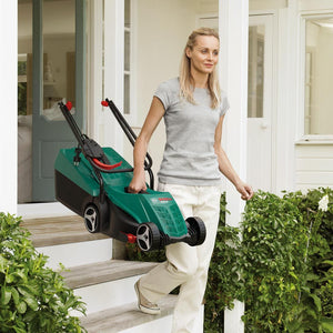BOSCH GREEN ROTAK 32 R CORDED ELECTRIC ROTARY LAWN MOWER 1200W 240V 0600885B70 - MonkeyTools