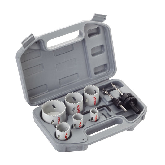 BOSCH HSS BI-METAL HOLESAW SET FOR ELECTRICIANS X9 PCS 2608580804 - MonkeyTools