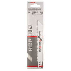 BOSCH S922HF BIM 150MM RECIPROCATING SAW BLADES FLEXIBLE FOR WOOD/METAL X5 2608656016