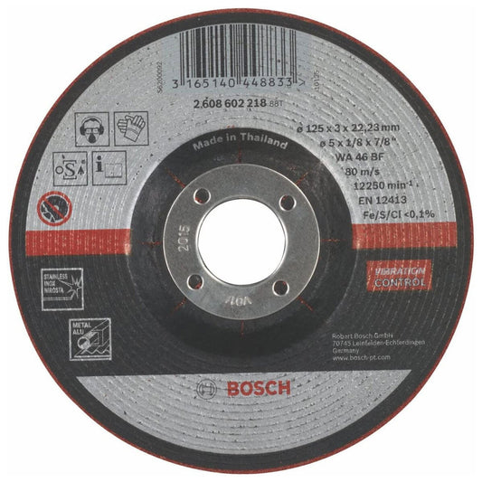 BOSCH SEMI-FLEXIBLE GRINDING DISC 125MM X 3.0MM X 22MM 2608602218 - MonkeyTools