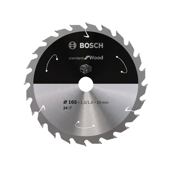 BOSCH STANDARD FOR WOOD CIRCULAR SAW BLADE FOR CORDLESS SAWS 165X1.5/1X20 T24 - MonkeyTools